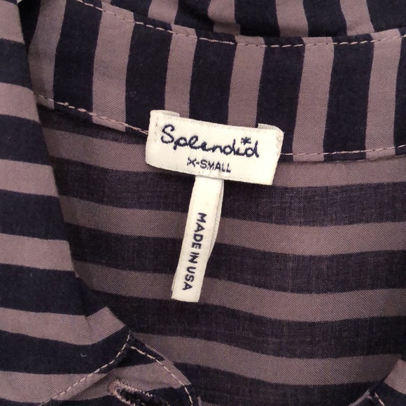 SPLENDID relaxed striped button down shirt - Picture 2 of 5
